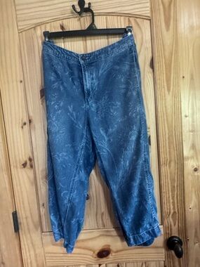 Talbots Floral/Botanical Print Cropped Jeans